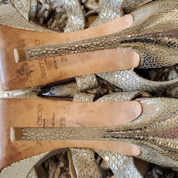 Jimmy Choo Glittering Silver Heels - Picture 4 of 16